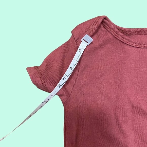 Carter’s Baby Bodysuit – Burgundy Short Sleeve Solid Cotton One-Piece Size 18M - Picture 5 of 7